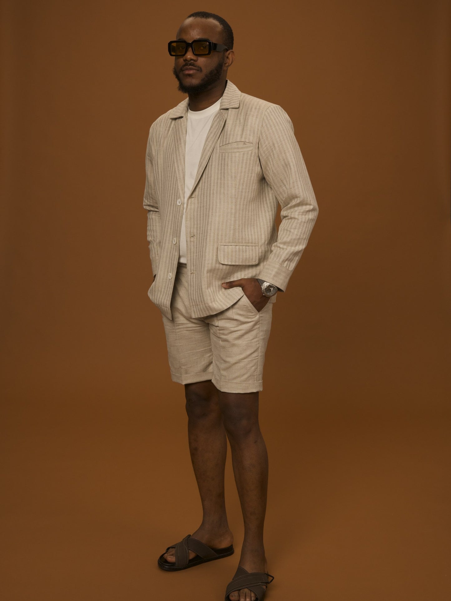Hemp Set Shorts, full outfit — AKS PRIVÉ SS27