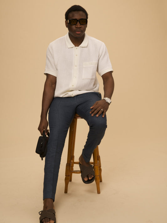 Hemp Casual Set Polo, full outfit — AKS PRIVÉ SS27