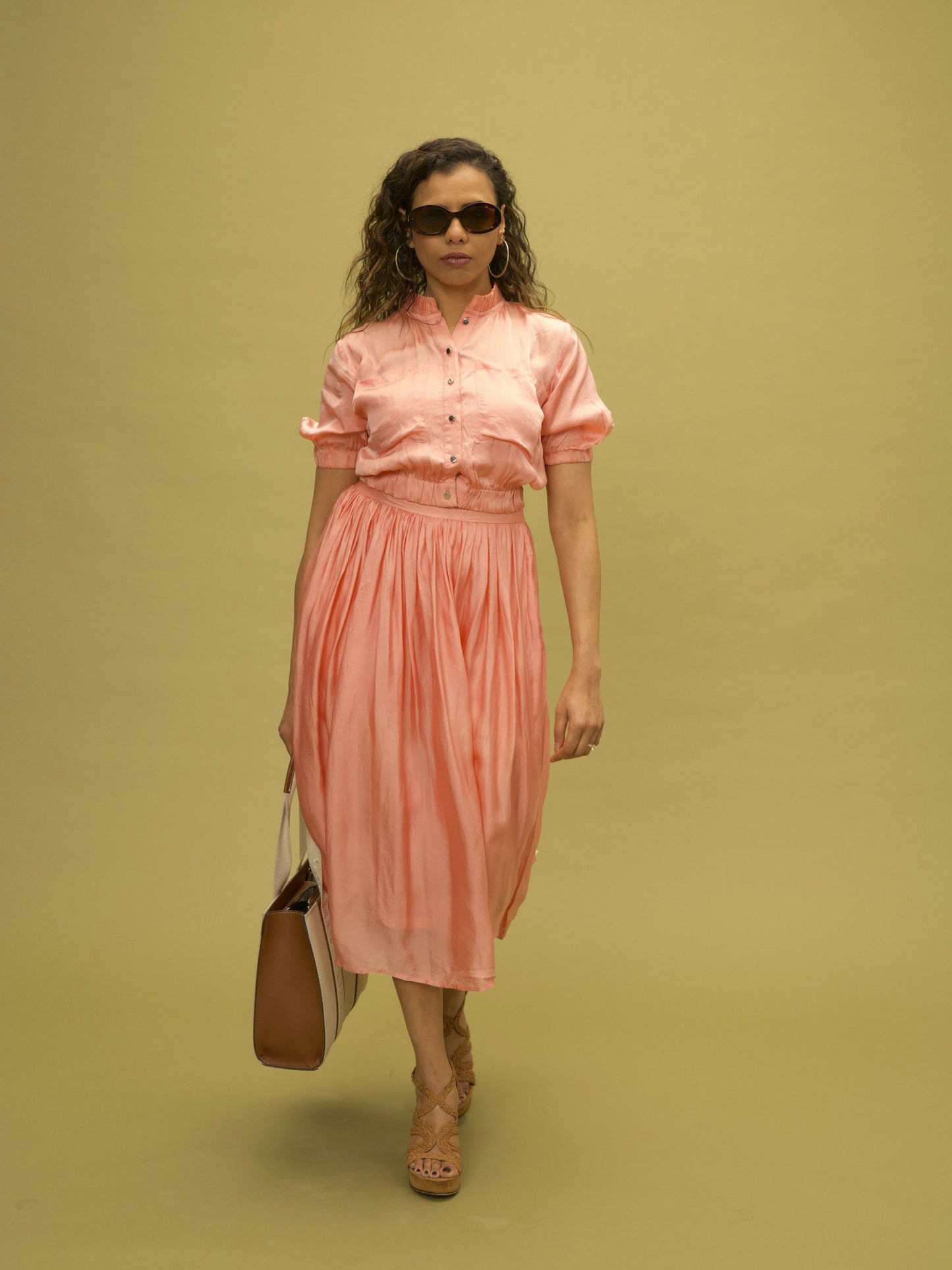 Satin Organza Top, full outfit — AKS PRIVÉ SS27