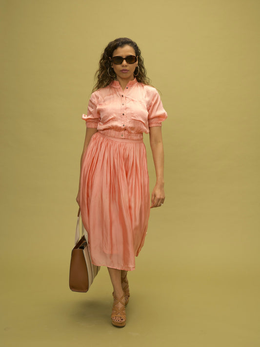 Satin Organza Top, full outfit — AKS PRIVÉ SS27