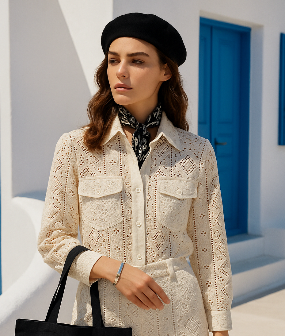 Organic Cotton Eyelet Shirt