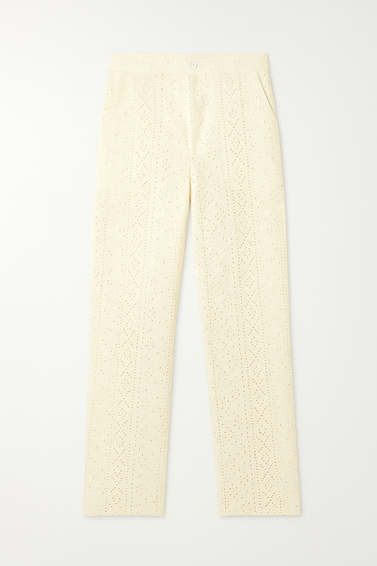 Organic Cotton Eyelet Trousers