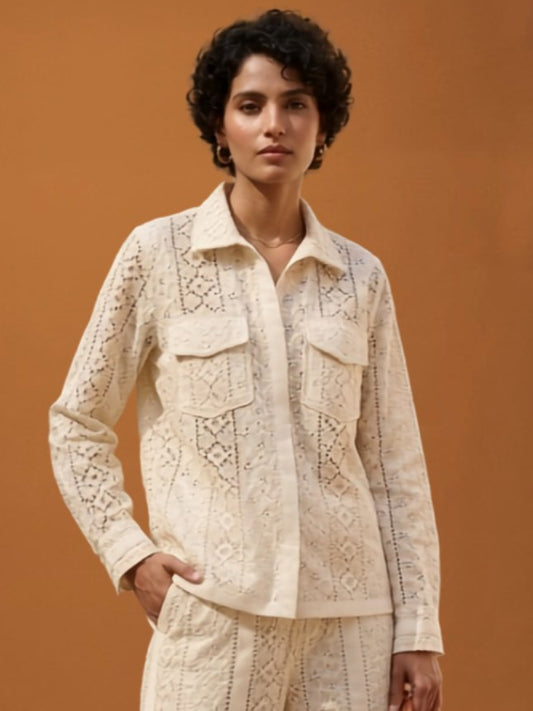 Eyelet Set Shirt — AKS PRIVÉ SS27