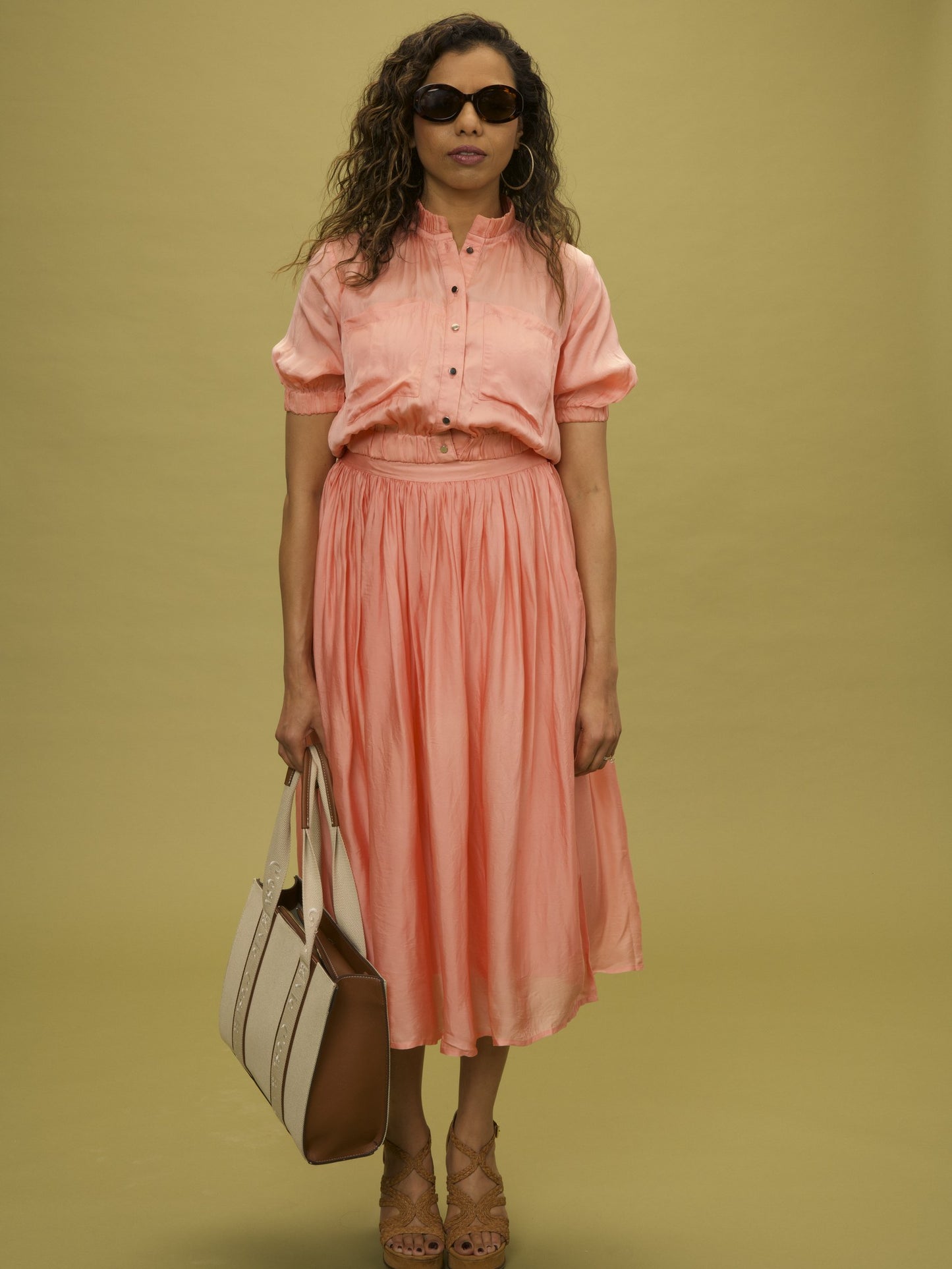 Satin Organza Skirt, full outfit — AKS PRIVÉ SS27